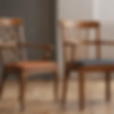 Before and after image showcasing a restored wooden chair.