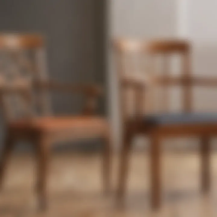 Before and after image showcasing a restored wooden chair.