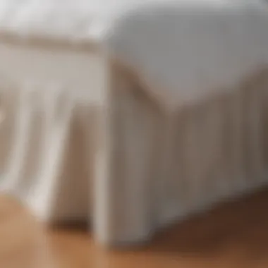 Modern bed skirt in a sleek fabric