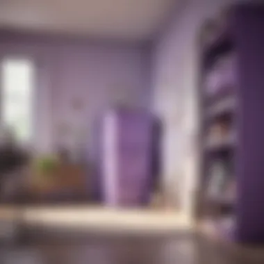 Functional Design: Purple Storage in Minimalist Spaces Functional purple storage container in a minimalist setting
