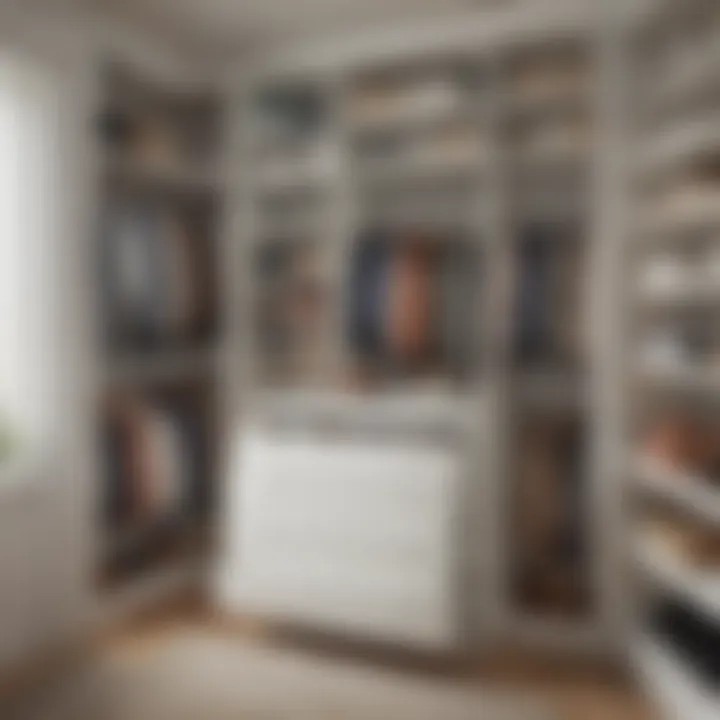 Functional closet layout showcasing effective storage