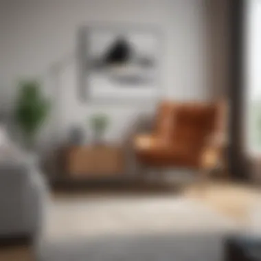 Minimalist Design for Compact Living Minimalist small side table next to a cozy armchair