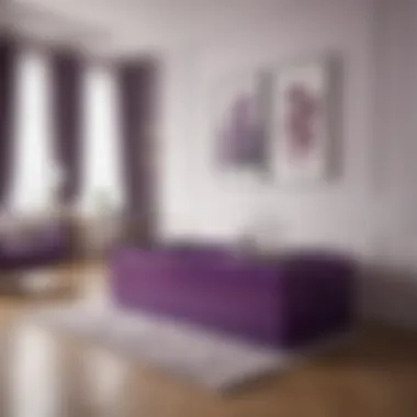 The Elegance of Purple in Modern Interiors Elegant purple storage container in a modern living space