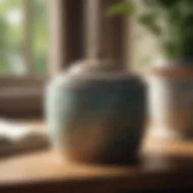 Charming Ceramic Tea Storage Rustic ceramic container designed for tea leaves